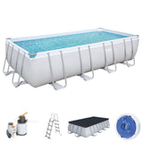 Bestway Power Steel Rectangular Above Ground Pool Set - 549x274x122cm