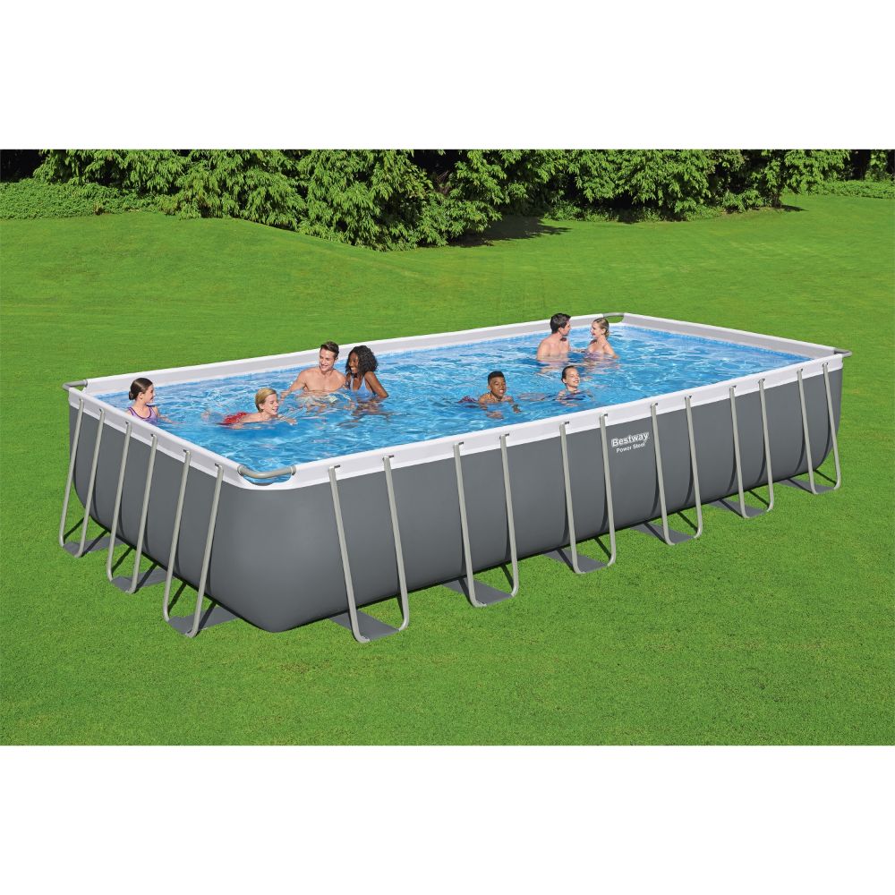 Bestway Power Steel Rectangular Pool Set 7.32m x 3.66m x 1.32m (24' x 12' x 52")