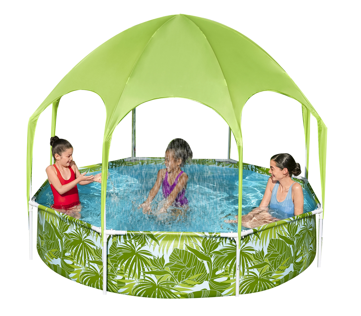 Bestway Steel Pro UV Careful Splash-in-Shade Round Above Ground Play Pool Assorted Design - 244x51cm