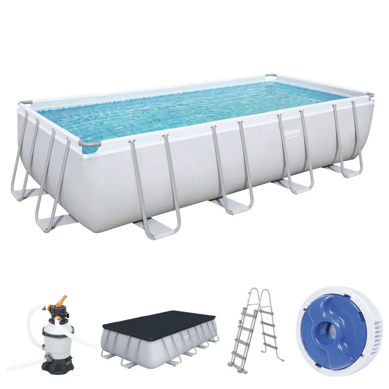 Bestway Power Steel Rectangular Above Ground Pool Set 488 x 244 x 122cm