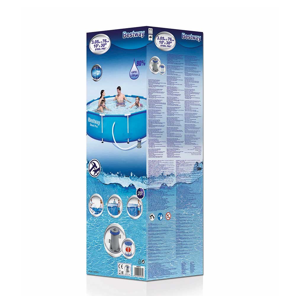 Bestway Steel Pro Round Above Ground Pool Set 305x76cm