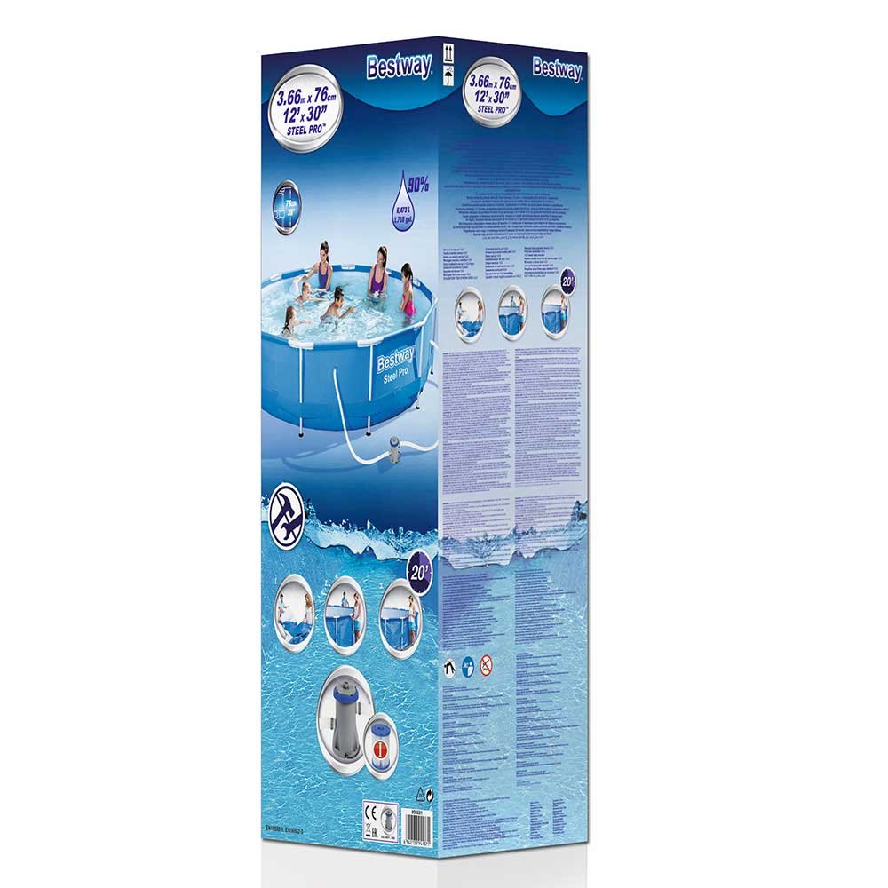Bestway Steel Pro Round Above Ground Pool Set - 366x76cm
