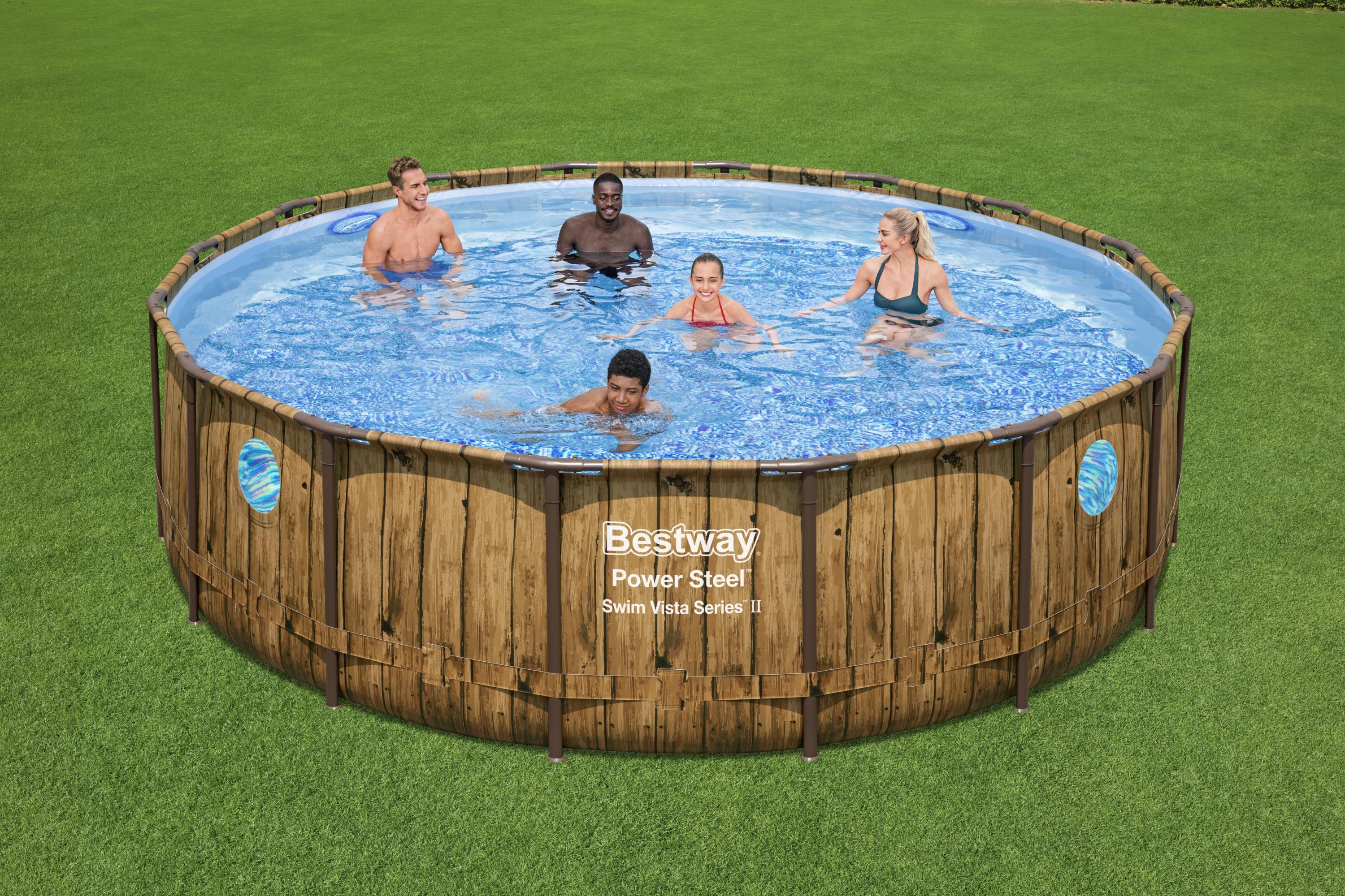 Bestway Power Steel Swim Vista Series Pool Set 4.88m x 1.22m (16' x 48")