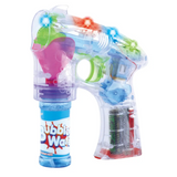 Power Joy Bubble Gun with Lights Battery Operated Bubble Toy for Kids