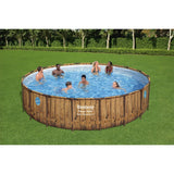 Bestway Power Steel Swim Vista Series Round Above Ground Pool Set - 549x122cm