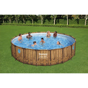 Bestway Power Steel Swim Vista Series Round Above Ground Pool Set - 549x122cm