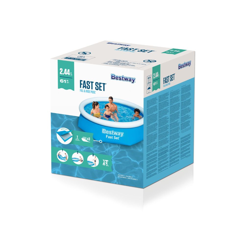 Bestway Fast Set Round Inflatable Pool 2.44 m x 61 cm