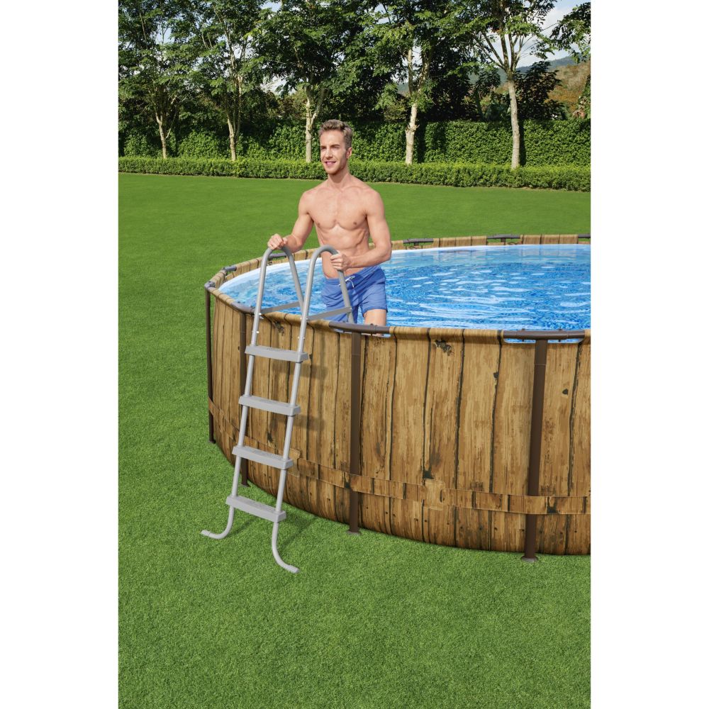 Bestway Power Steel Swim Vista Series Round Above Ground Pool Set - 549x122cm