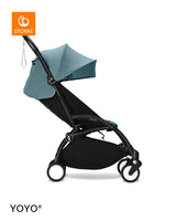 Stokke YOYO3 Stroller Black Frame 6+ Bundle - Aqua