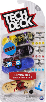 Tech Deck Ultra Deluxe Fingerboards 4-Pack - Customizable Mini Skateboard Collectible Set