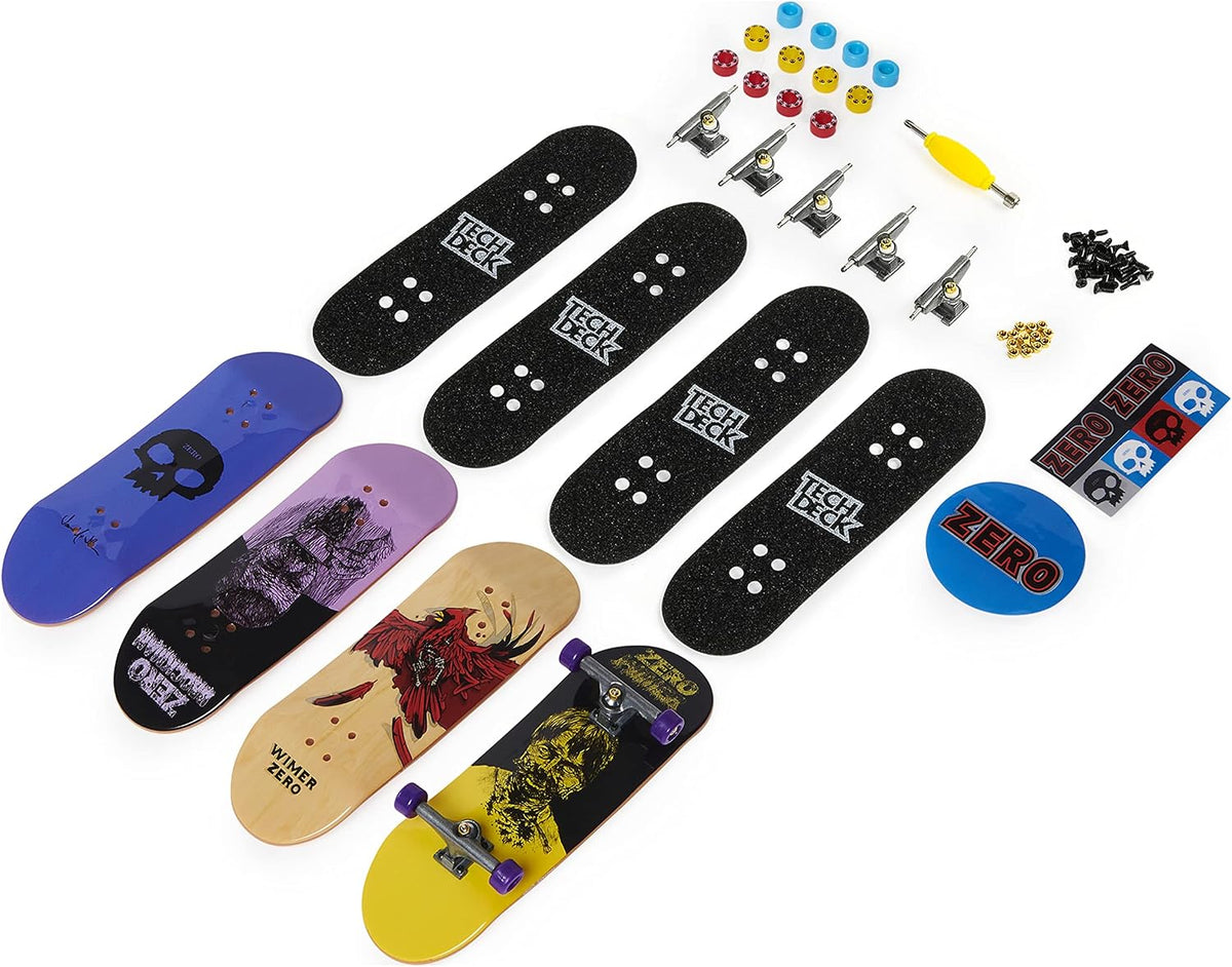 Tech Deck Ultra Deluxe Fingerboards 4-Pack - Customizable Mini Skateboard Collectible Set
