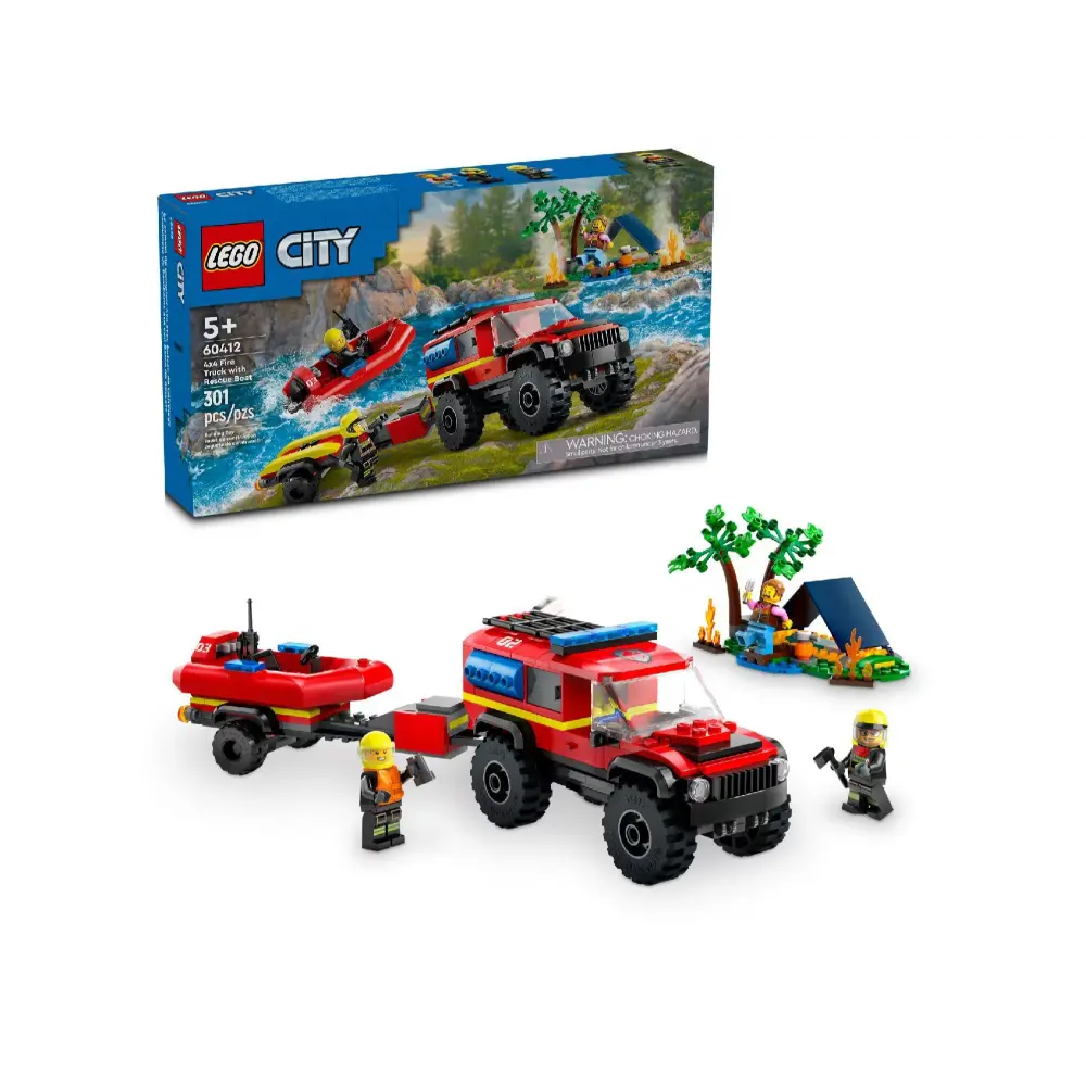 Lego Fire Truck with Rescue Boat 60412