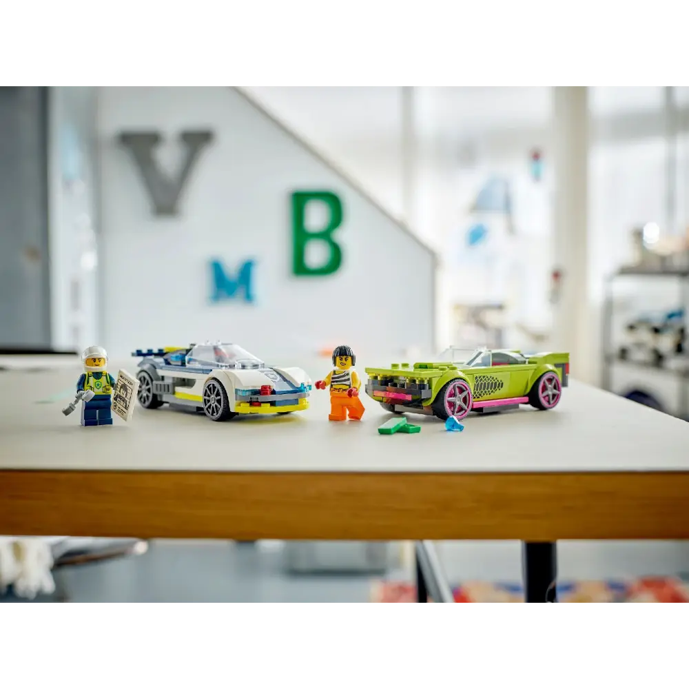 Lego Police and Muscle Car Chase