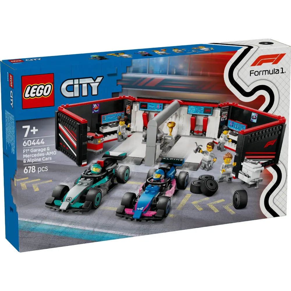 Lego F1 Garage & Mercedes AMG & Alpine Cars