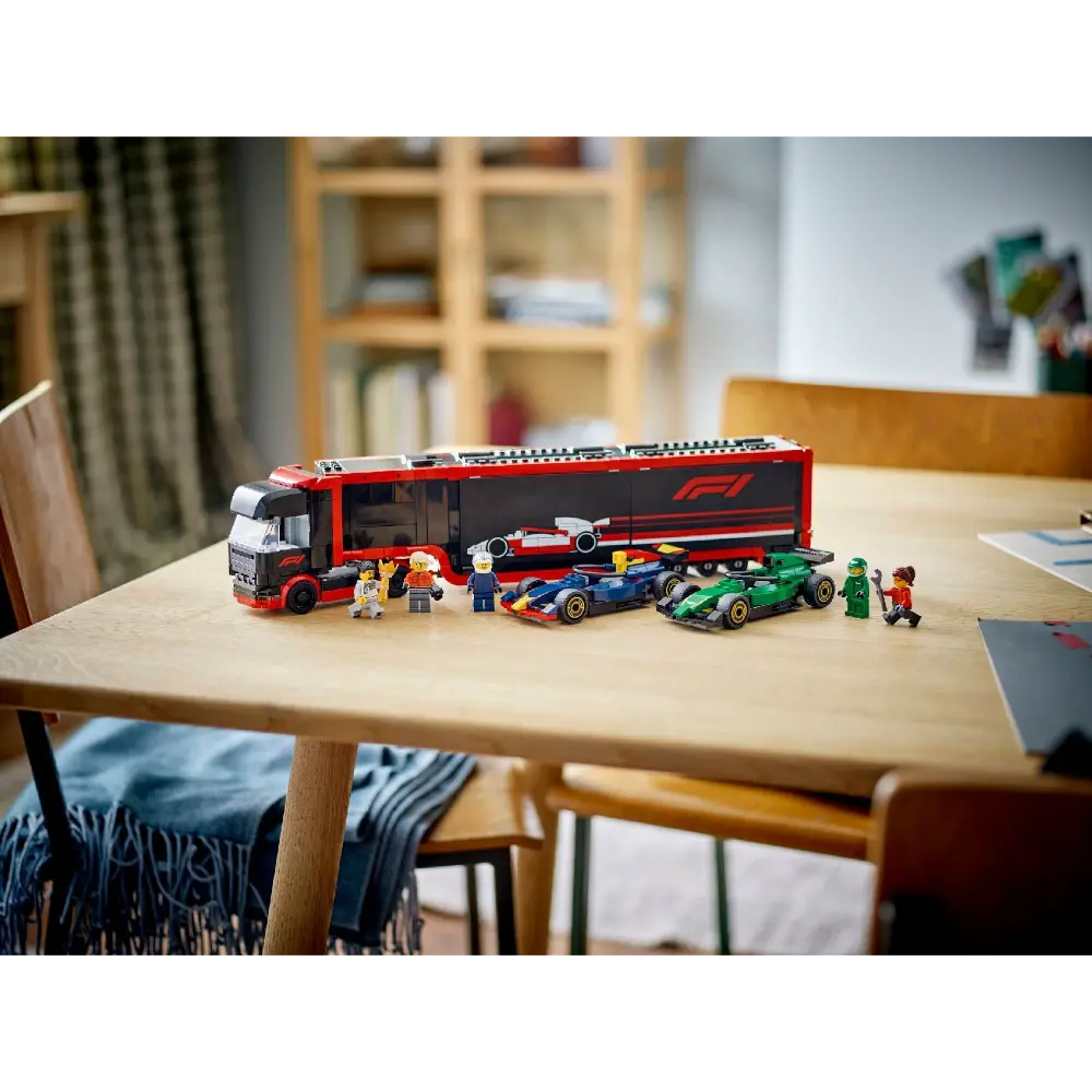 Lego F1 Truck with RB20 & AMR24 Cars 60445