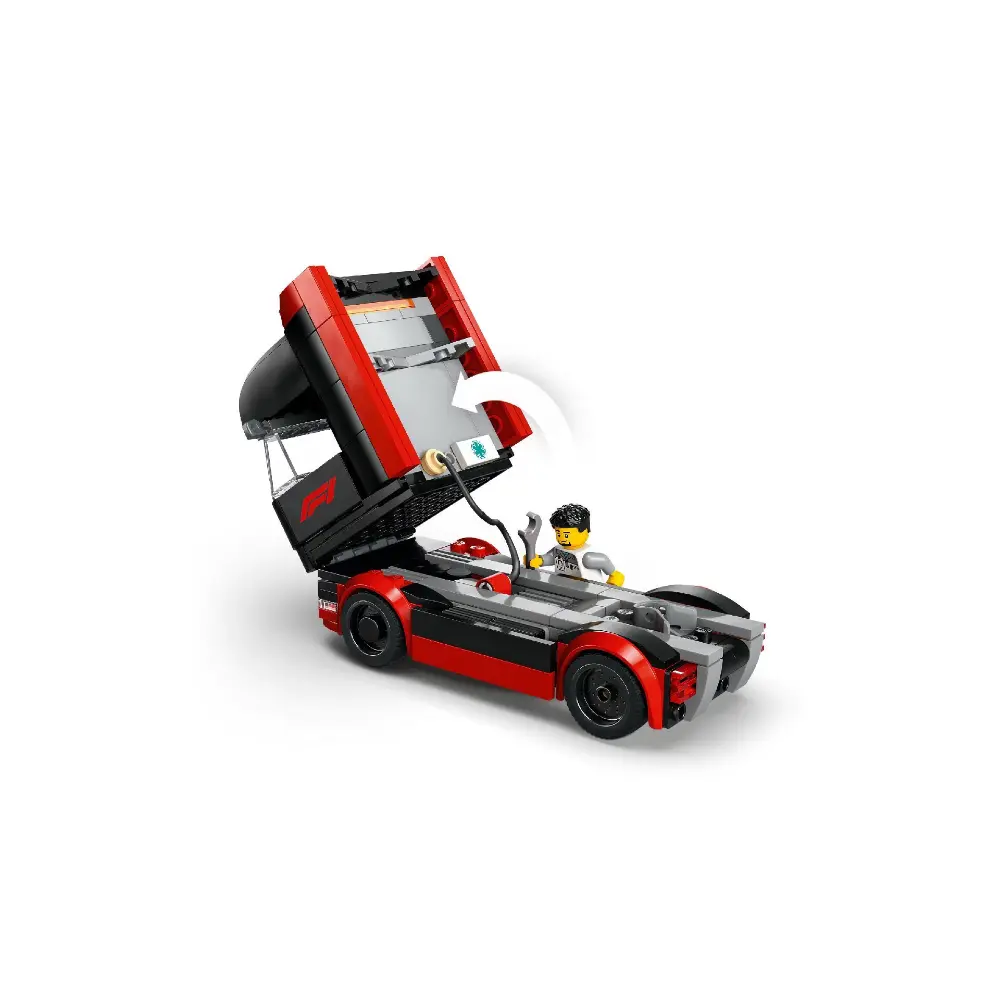 Lego F1 Truck with RB20 & AMR24 Cars 60445