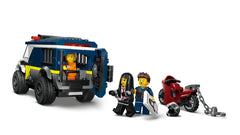 Lego City Police Prisoner Transport Van Building Kit with Motorcycle