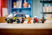 Lego City Police Prisoner Transport Van Building Kit with Motorcycle