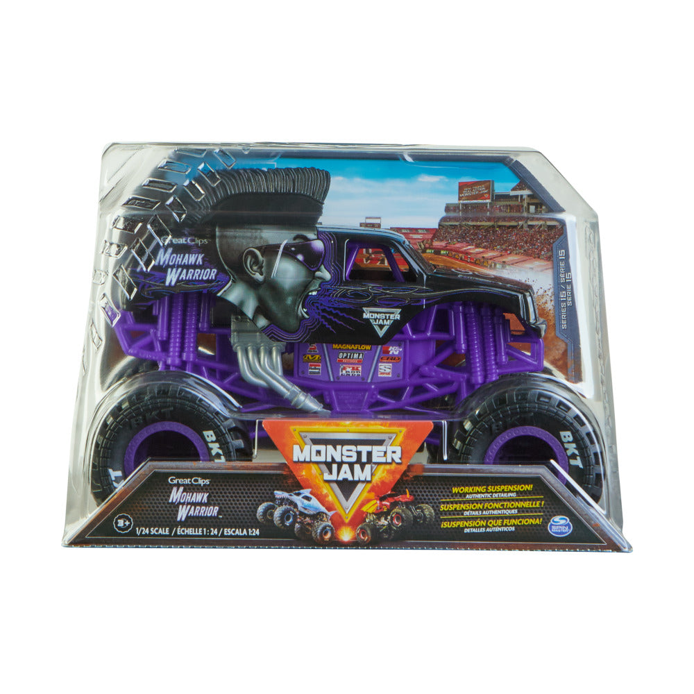Monster Jam 1:24 Scale Collector Die-Cast Monster Truck Assorted Designs, Collectible Toy Vehicle for Kids