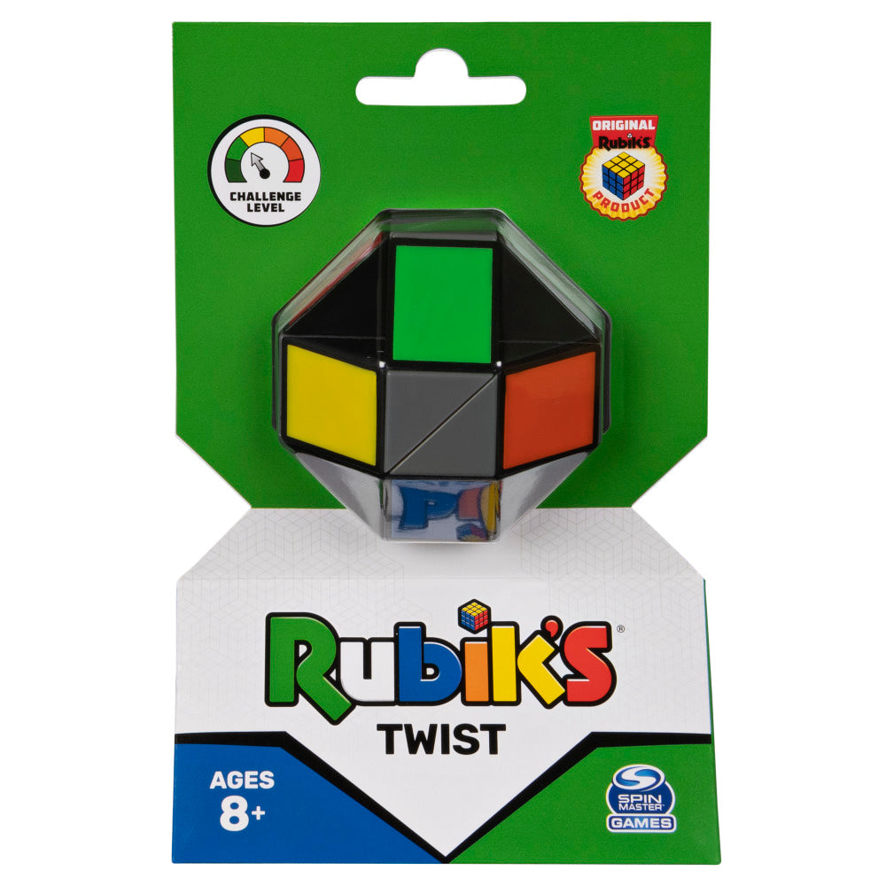 Rubik's Twist Flexible Shape Puzzle Transformable 3D Fidget & Brain Teaser Toy for Kids Ages 8+