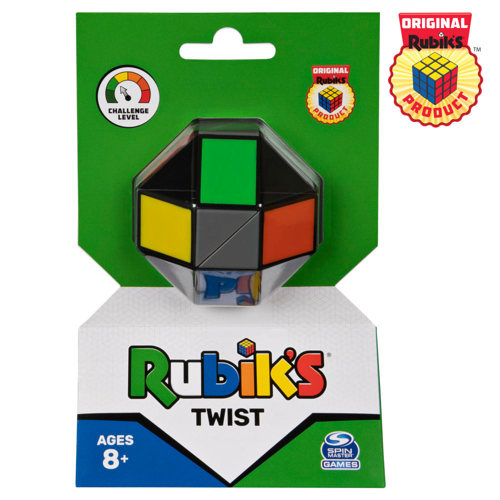 Rubik's Twist Flexible Shape Puzzle Transformable 3D Fidget & Brain Teaser Toy for Kids Ages 8+