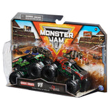 Monster Jam 1:64 Scale Die-Cast Monster Truck 2-Pack Assorted Designs, Collectible Toy Trucks for Kids