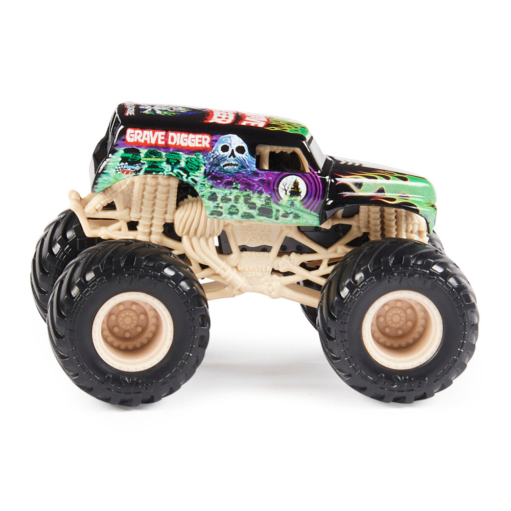 Monster Jam 1:64 Scale Die-Cast Monster Truck 2-Pack Assorted Designs, Collectible Toy Trucks for Kids