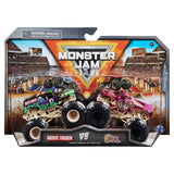Monster Jam 1:64 Scale Die-Cast Monster Truck 2-Pack Assorted Designs, Collectible Toy Trucks for Kids