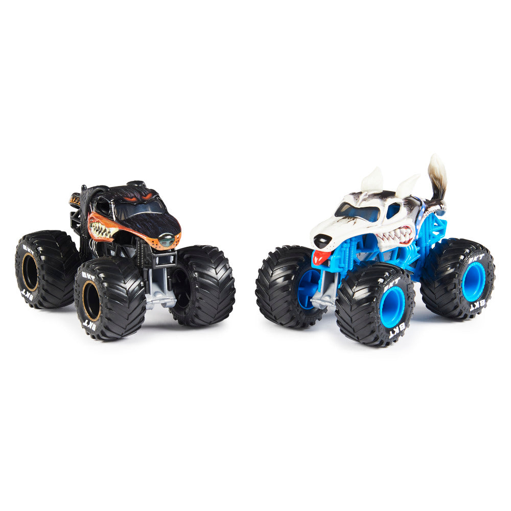 Monster Jam 1:64 Scale Die-Cast Monster Truck 2-Pack Assorted Designs, Collectible Toy Trucks for Kids