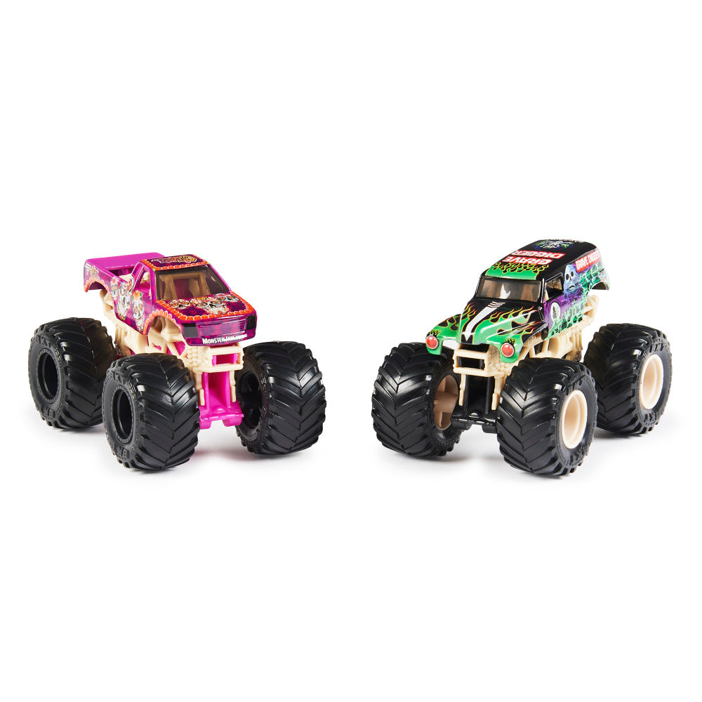 Monster Jam 1:64 Scale Die-Cast Monster Truck 2-Pack Assorted Designs, Collectible Toy Trucks for Kids