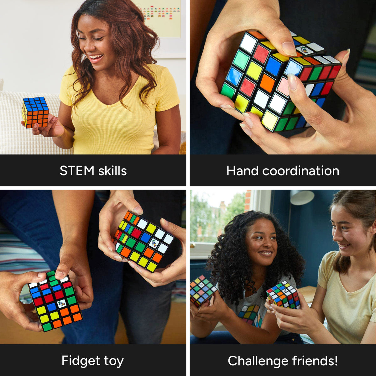 Rubik's Master 4x4 Cube Puzzle Advanced Brain Teaser & STEM Toy for Ages 8+