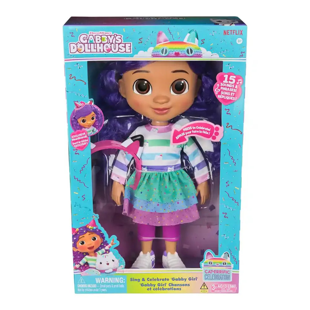 Gabby's Dollhouse, Sing & Celebrate Gabby Girl Doll 30-cm