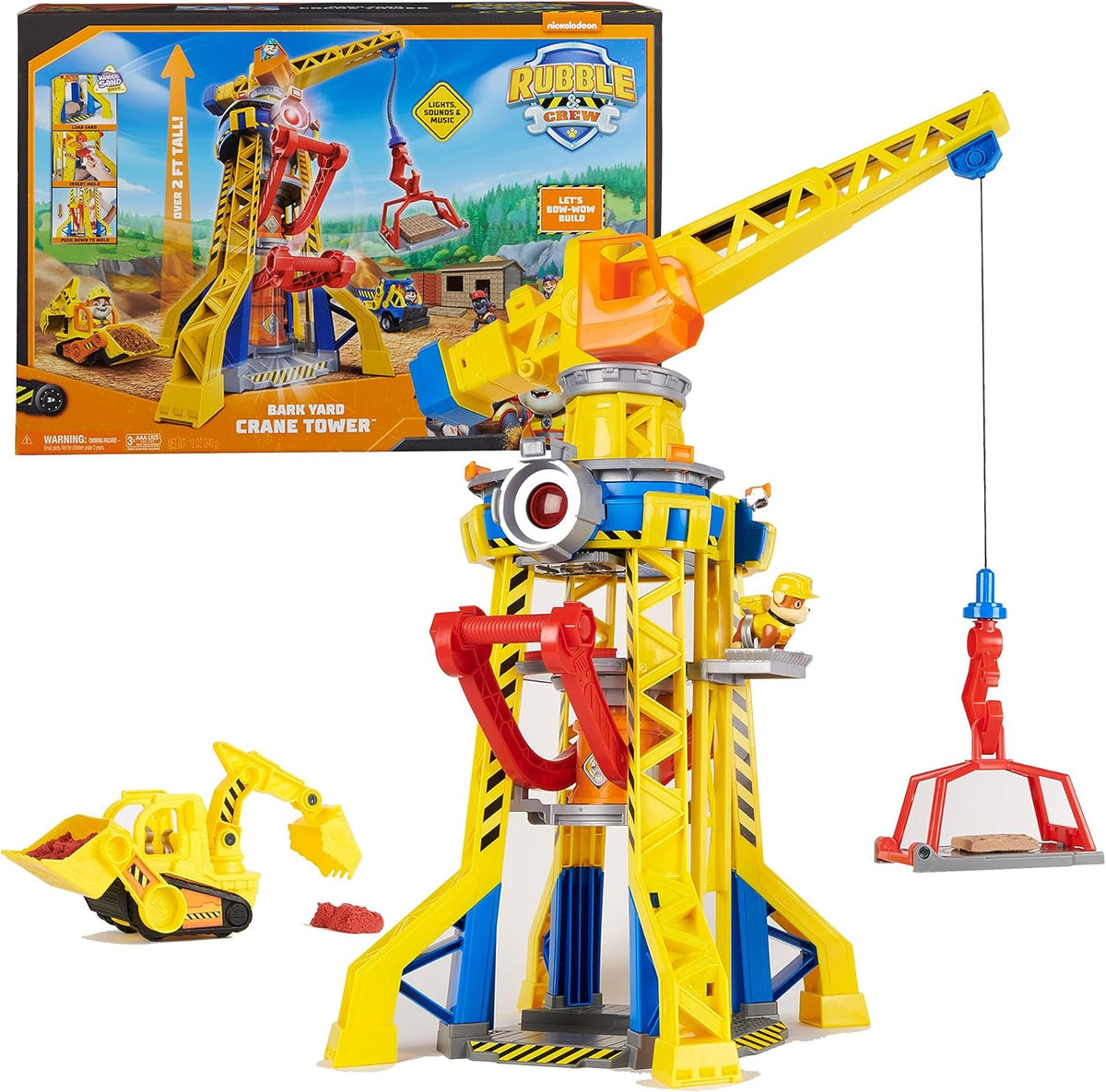Rubble & Crew Bark Yard Crane Tower Battery Operated