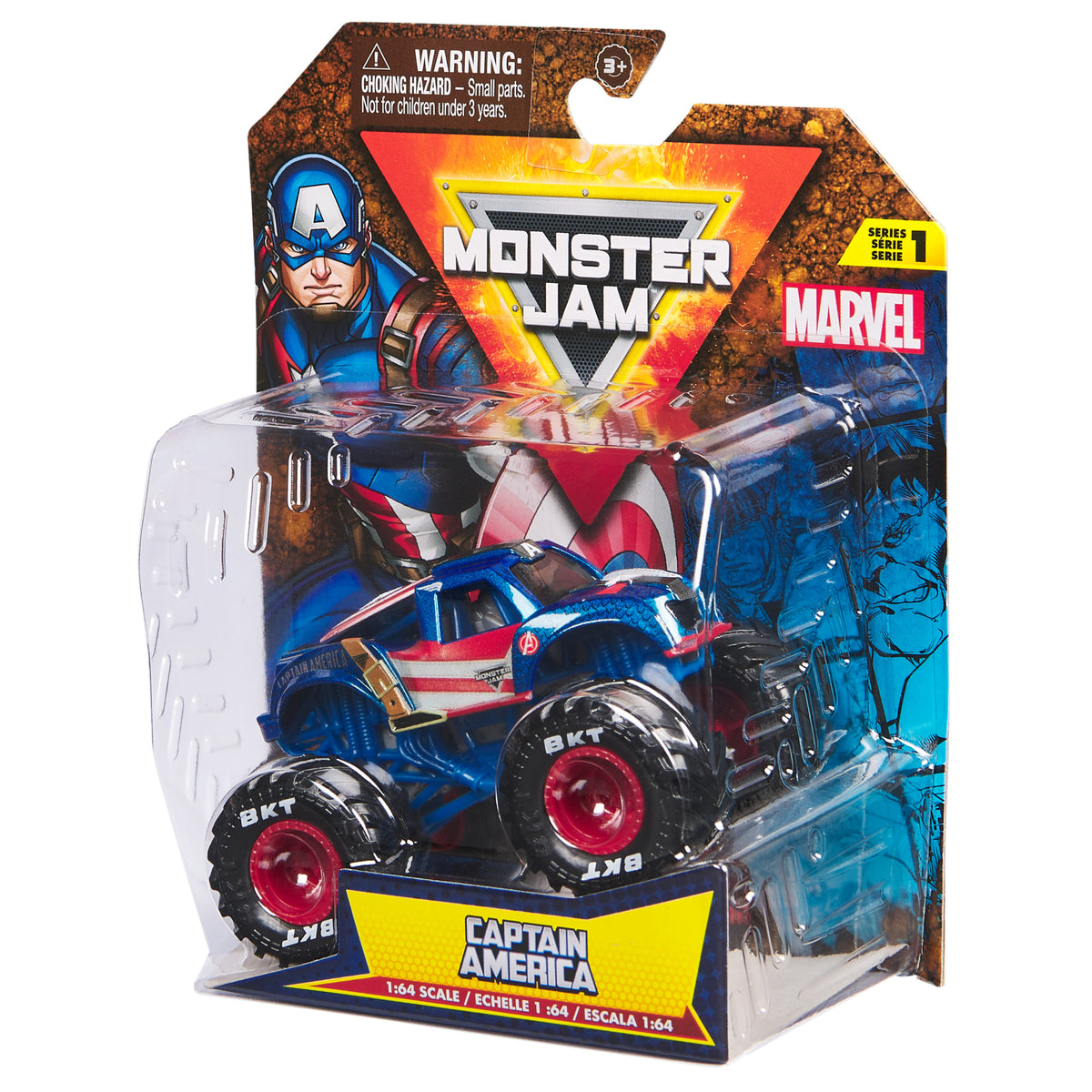 Monster Jam Marvel 1:64 Scale Die-Cast Monster Truck - Assorted Superhero Designs Kids Toy