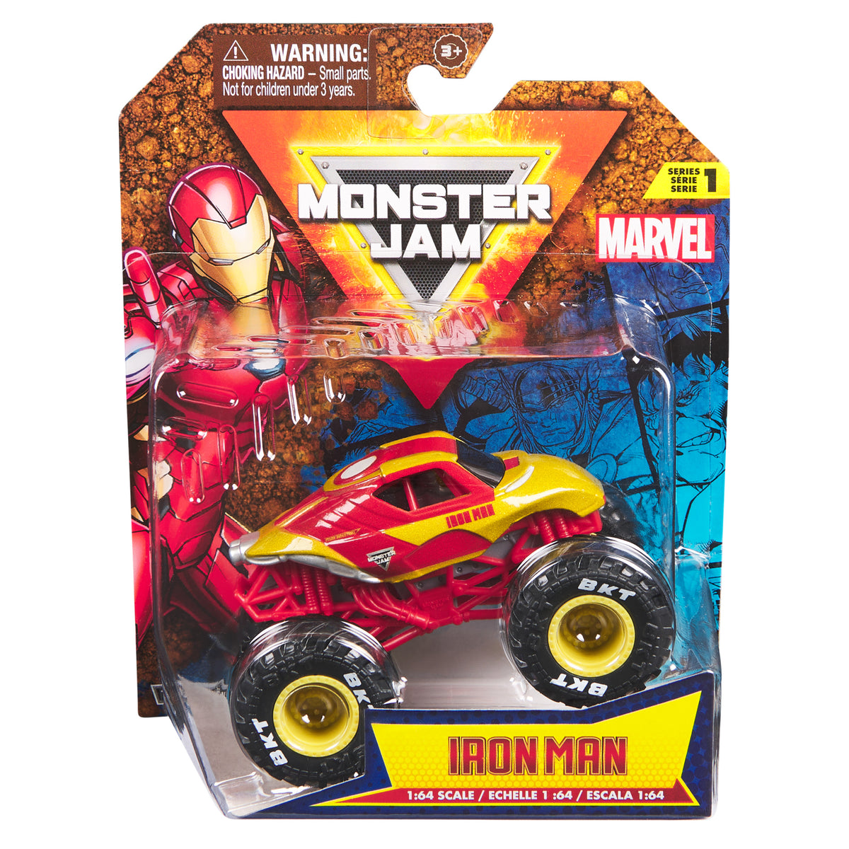 Monster Jam Marvel 1:64 Scale Die-Cast Monster Truck - Assorted Superhero Designs Kids Toy