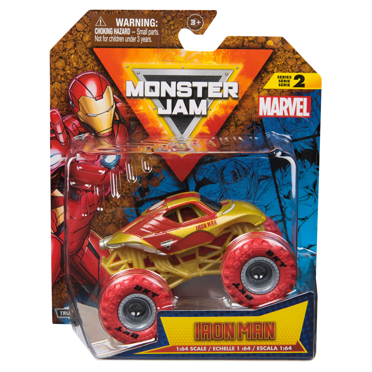 Monster Jam Marvel 1:64 Scale Die-Cast Monster Truck - Assorted Superhero Designs Kids Toy
