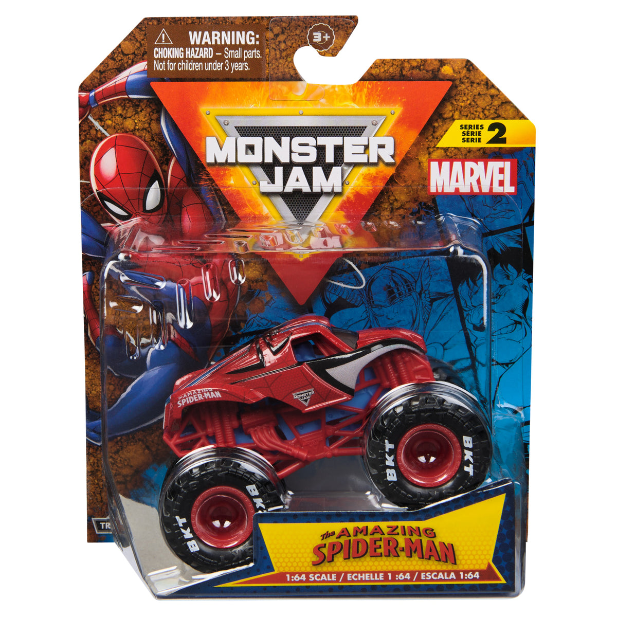 Monster Jam Marvel 1:64 Scale Die-Cast Monster Truck - Assorted Superhero Designs Kids Toy