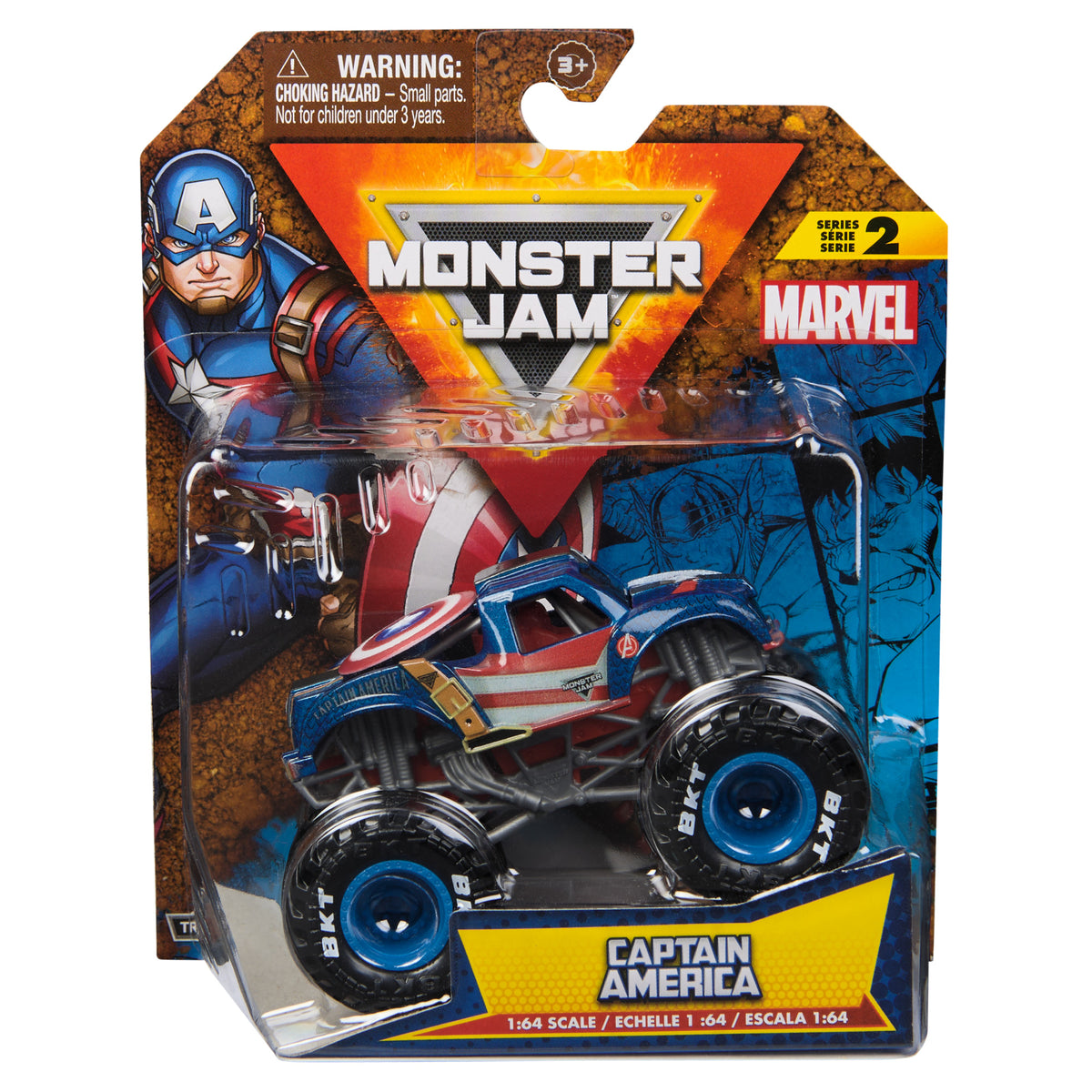 Monster Jam Marvel 1:64 Scale Die-Cast Monster Truck - Assorted Superhero Designs Kids Toy