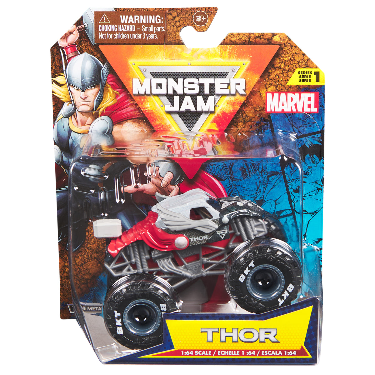 Monster Jam Marvel 1:64 Scale Die-Cast Monster Truck - Assorted Superhero Designs Kids Toy