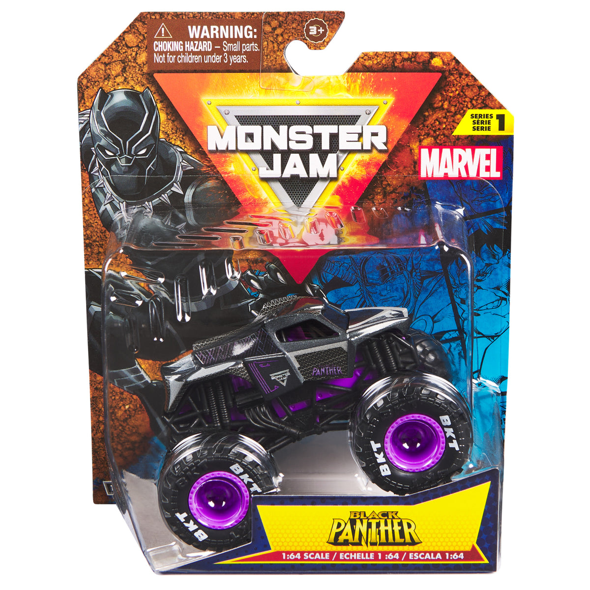Monster Jam Marvel 1:64 Scale Die-Cast Monster Truck - Assorted Superhero Designs Kids Toy