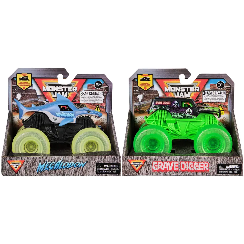 Monster Jam 1:43 Value Truck LightUp Wheels 2Asst
