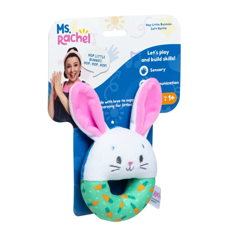 Ms. Rachel Hop Little Bunnies Sft Rattle