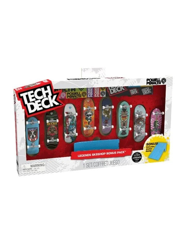 Tech Deck Collab Board 8-Pack Fingerboard Set with Skate Ramp & Accessories