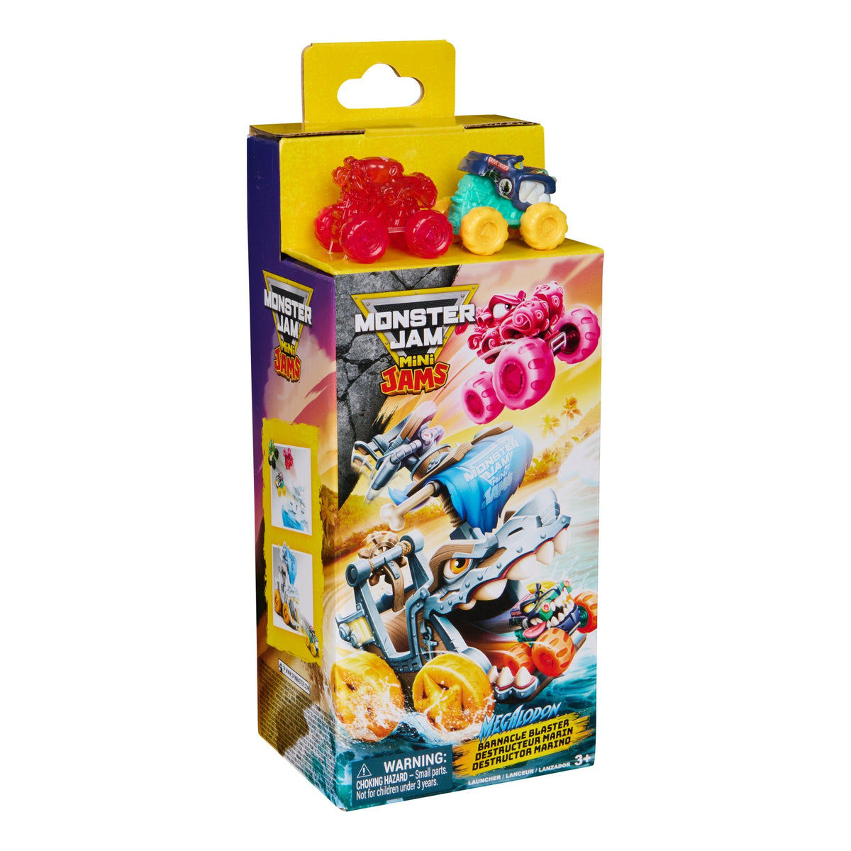 Monster Jam Mini Jams Megalodon Blaster Playset - Mini Monster Truck Launcher Toy