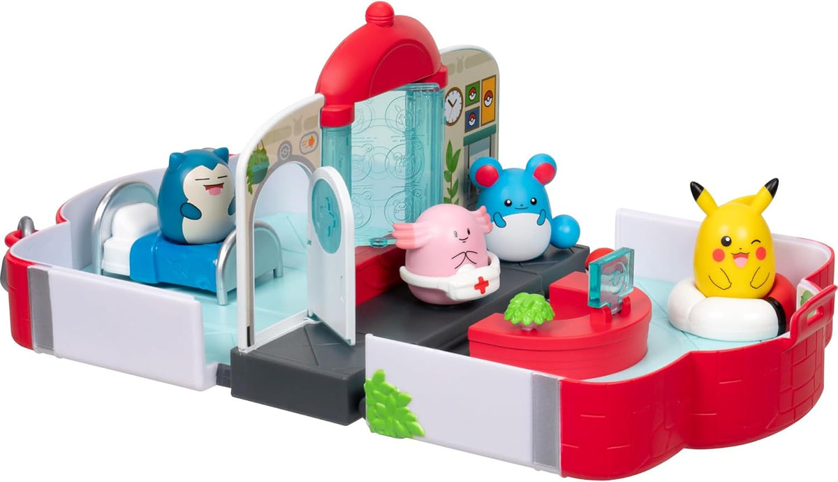 Pokémon Squish-A-Longs Medium Playset - Mini Collectible Figures & Portable Playset for Kids