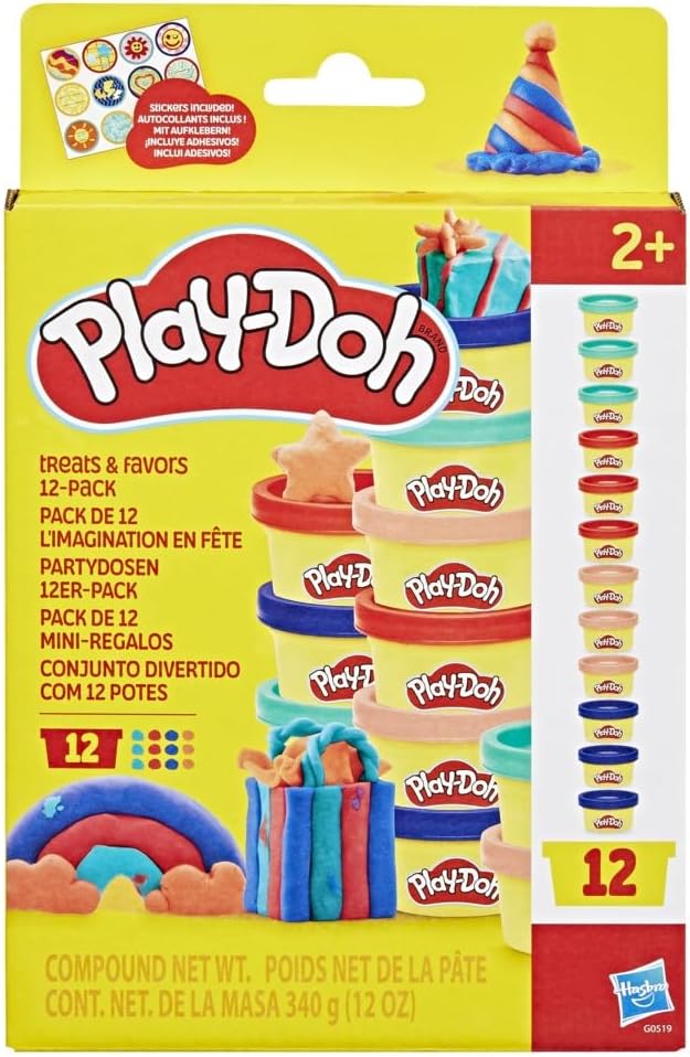 Play-Doh Treats & Favors Mini Cans 12-Pack Kids Party Favor Modeling Compound Set