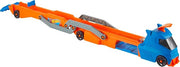 Hot Wheels City Speed Track Transporter with 1:64 Scale Vehicle Toys for Kids