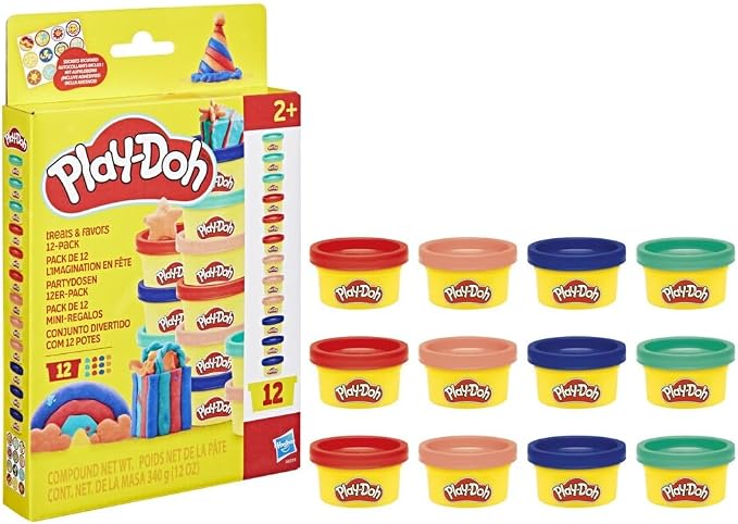 Play-Doh Treats & Favors Mini Cans 12-Pack Kids Party Favor Modeling Compound Set
