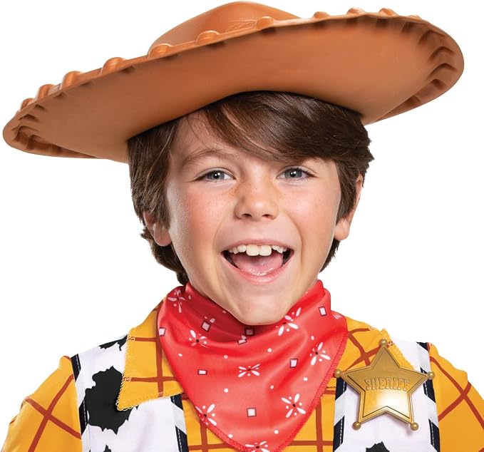 Disney Pixar Toy Story Woody Classic Costume for Kids Cowboy Fancy Dress Outfit, 4-6 Years