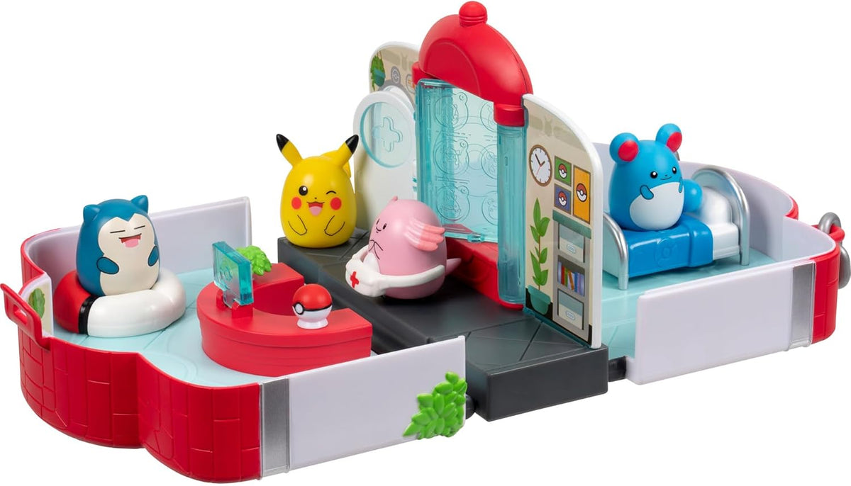 Pokémon Squish-A-Longs Medium Playset - Mini Collectible Figures & Portable Playset for Kids